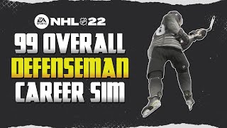 99 Overall Defenseman FULL Career Simulation on NHL 22 [upl. by Auhsoj]