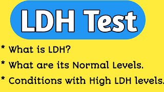 LDH Test Lactate Dehydrogenase Test [upl. by Okomot813]