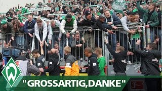 Schaaf an die Fans quotGroßartig  Dankequot I Werder Bremen [upl. by Tiphani140]