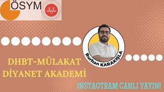 DHBT MÜLAKAT AKADEMİ ️diyanet dhbt [upl. by Quintilla696]