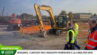 Bergamo cantieri per linea Ponte San Pietro e Aeroporto Orio [upl. by Nihcas123]