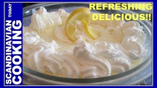 Citronfromage Dessert Opskrift  A Classic Danish Lemon Mousse Dessert Recipe [upl. by Eppes724]