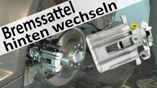 Audi A3 Bremssattel hinten wechseln Seat Leon Bremssättel hinten fest [upl. by Yerak]