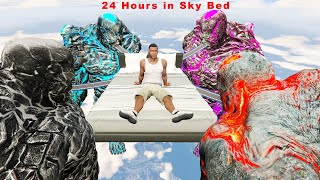 Lava God Franklin Shinchan Spending 24 Hours In Sky Bed Challenge in GTA 5 [upl. by Ecal]