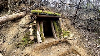 Building an Underground Secret Bunker for Survival  Fireplace Made of Stone and Clay [upl. by Nicolas]