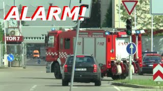 Alarmfahrt Werkfeuerwehr Daimler AG MercedesBenz Werk Sindelfingen  plant fire brigade [upl. by Leirbag143]