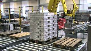 Fully automatic robot palletizing system [upl. by Laetitia897]