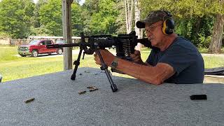 Old School Army Vet firing a beltfed M16 [upl. by Blackstock]