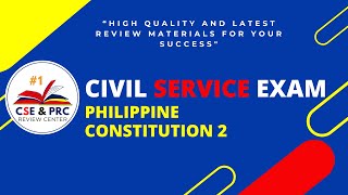 Civil Service Exam Drill for 2024 Philippine Constitution Part 2 [upl. by Lena973]