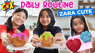 24 JAM IKUT DAILY ROUTINE ZARA CUTE  BIKIN CROMBOLONI WARNA WARNI  Vlog Lucu CnX Adventurers [upl. by Wilmette539]