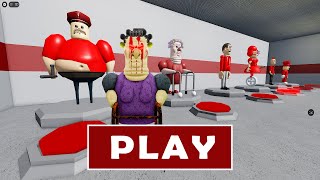 All morphs unlocked Prisoner Barrys Prison Run Barry Papa PIza Ani Tron Obby Full Gameplay Roblox [upl. by Inacana]