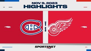 NHL Highlights  Canadiens vs Red Wings OT  November 9 2023 [upl. by Jacie358]