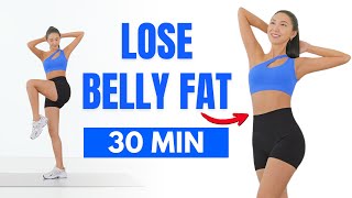 Get rid of BELLY FAT in 1 Week 🔥 30 Min Standing Workout  No Jumping No Squat No Lunge [upl. by Anauqat895]