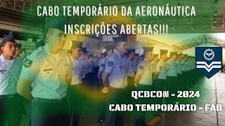 🔥CABO Temporário da Aeronáutica  Salário R 370000  QCBCon 2024  DICAS ATUALIZADAS [upl. by Ezarras]