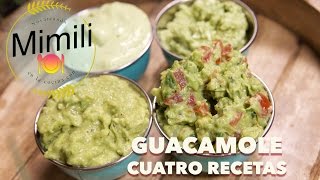 Guacamole 4 maneras de preparar  Receta Facil  Novateando en la Cocina con Mimili [upl. by Eecrad]