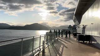 Early morning walk onboard MSC Euribia cruise ship while heading to Geiranger fjord [upl. by Heid]