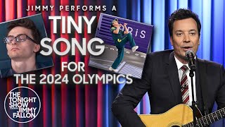 Jimmy Performs a Tiny Song for the 2024 Olympics  The Tonight Show Starring Jimmy Fallon [upl. by Harihs]