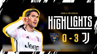 HIGHLIGHTS  LECCE 03 JUVENTUS  Another Double Vlahović amp Bremer Goal in Big Away Win [upl. by Efthim]