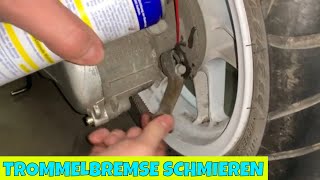 TUTORIAL Trommelbremse leichtgängig gangbar machen  hakende Trommelbremse beheben [upl. by Rediah660]