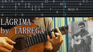 Lágrima  Tárrega  Classical Guitar Lesson TABS [upl. by Lledal876]