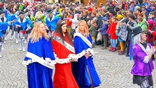 Germany carnival in Rottenburg 4K with exotic Guests from France Selestat amp Swiss Zürich [upl. by Leamhsi133]