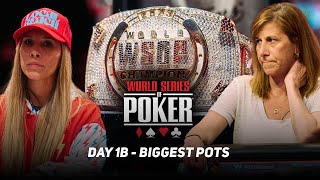 WSOP Main Event 2024  Biggest Pots amp Crazy Folds on Day 1b [upl. by Leugim]