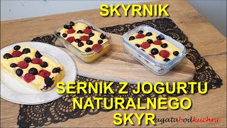 Skyrnik  prosty sernik z jogurtu Skyr Wysokobiałkowe ciasto  agatabodkuchni [upl. by Koffler]