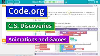 Velocity  Lesson 159 Codeorg CS Discoveries Tutorial with Answers [upl. by Pennie186]