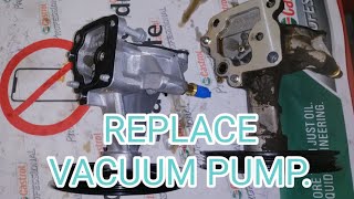 how to replace brake vacuum pump assy oil leak problemchevrolet tahoe 2017 [upl. by Kirst123]