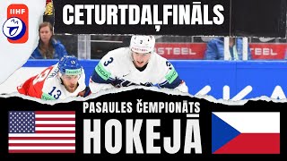 ASV VS ÄEHIJA  2024 GADA PASAULES HOKEJA ÄEMPIONÄ€TA 3 CETURTDAÄ»FINÄ€LS [upl. by Walcoff211]