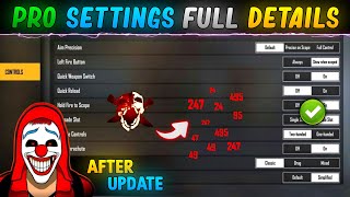 Free fire settings full details in tamil  After update free fire settings  Free fire setting [upl. by Asim]