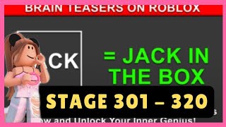 Brain Teasers on roblox decode Answer Stage 301320 [upl. by Gabrila]