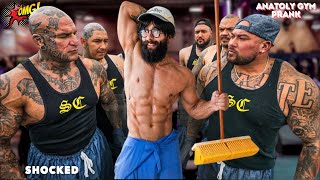 Anatoly Takes on the Worlds Strongest Man in a Gym Prank Battle 💪😲  Anatoly GYM Prank [upl. by Aikas]