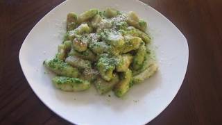 Homemade Gnocchi and Pesto Sauce [upl. by Ymme]