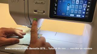 wwwsewpatchcom Bernette B79 Tutorial de uso básico [upl. by Buna20]