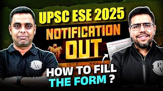 UPSC ESE Form Fill Up 2025  How To Fill Form  Step by Step Process  Official Notification [upl. by Aryk]