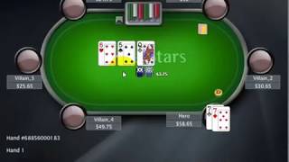 Poker  77 vs LAG  IntelliPokerpl [upl. by Nauqad]