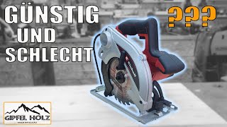 Günstige Handkreissäge Einhell TC CS 1250  Was taugt eine günstige Säge Handkreissägen Test [upl. by Erdua]