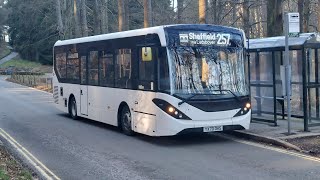 Rocket Hulleys of baslow Ex white buses ADL enviro200 MMC route 257 YX70 OHS 2 [upl. by Steward]