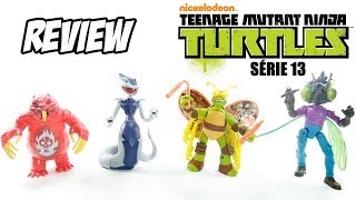 Review coleção das Tartarugas Ninja Nickelodeon  série 13  brinquedo boneco TMNT em portugues [upl. by Kimberley]