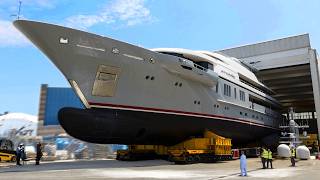 ▶️YACHT PRODUCTION line🚤💦 Manufacturing boats➕SuperYachts – How its made Boat amp Yacht Building [upl. by Tristram]