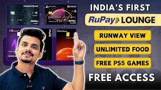 RuPay Airport Lounge Review  5 Best Credit Card for Free Airport Lounge  Free Lounge Access 2024 [upl. by Anivel]