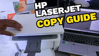 How To Copy With HP Laserjet All In One Printer [upl. by Aysan]