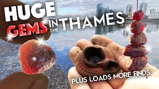 HUGE Gems in the Thames plus loads of amazing mudlarking finds with Sifinds [upl. by Pharaoh454]