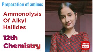 Ammonolysis of Alkyl Hallides  Preparation of Amines shzclasses chemistry [upl. by Analeh24]