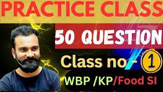 PRACTICE CLASS  Math class  WBP KP math  food si math  50 question  by SANKER sir [upl. by Lynn301]