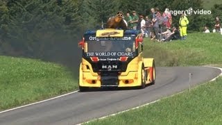 Hillclimb Truck Racing 1400 HP and 5800 NM Racetruck powerslide no Drift Bergrennen Gurnigel 2012 [upl. by Berner]