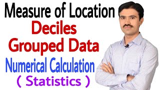 Deciles d1 d2 d3 d9 numerical question for grouped data in statistics  All Exam Paper Punjab board [upl. by Anihc]