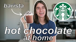 How To Make Starbucks Hot Chocolate At Home  by a barista [upl. by Neehar532]