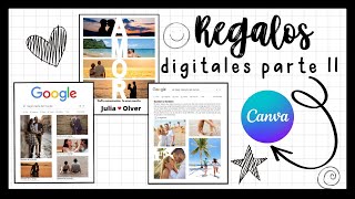 IDEAS PARA REGALAR A DISTANCIAREGALOS DIGITALES EN CANVAParte 2💕😘 [upl. by Nwahsram830]